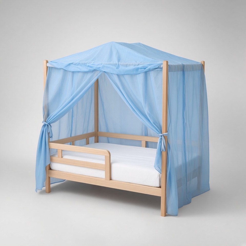 Canvas Canopy Toddler Bed