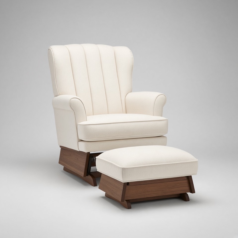 Glider and Ottoman Set