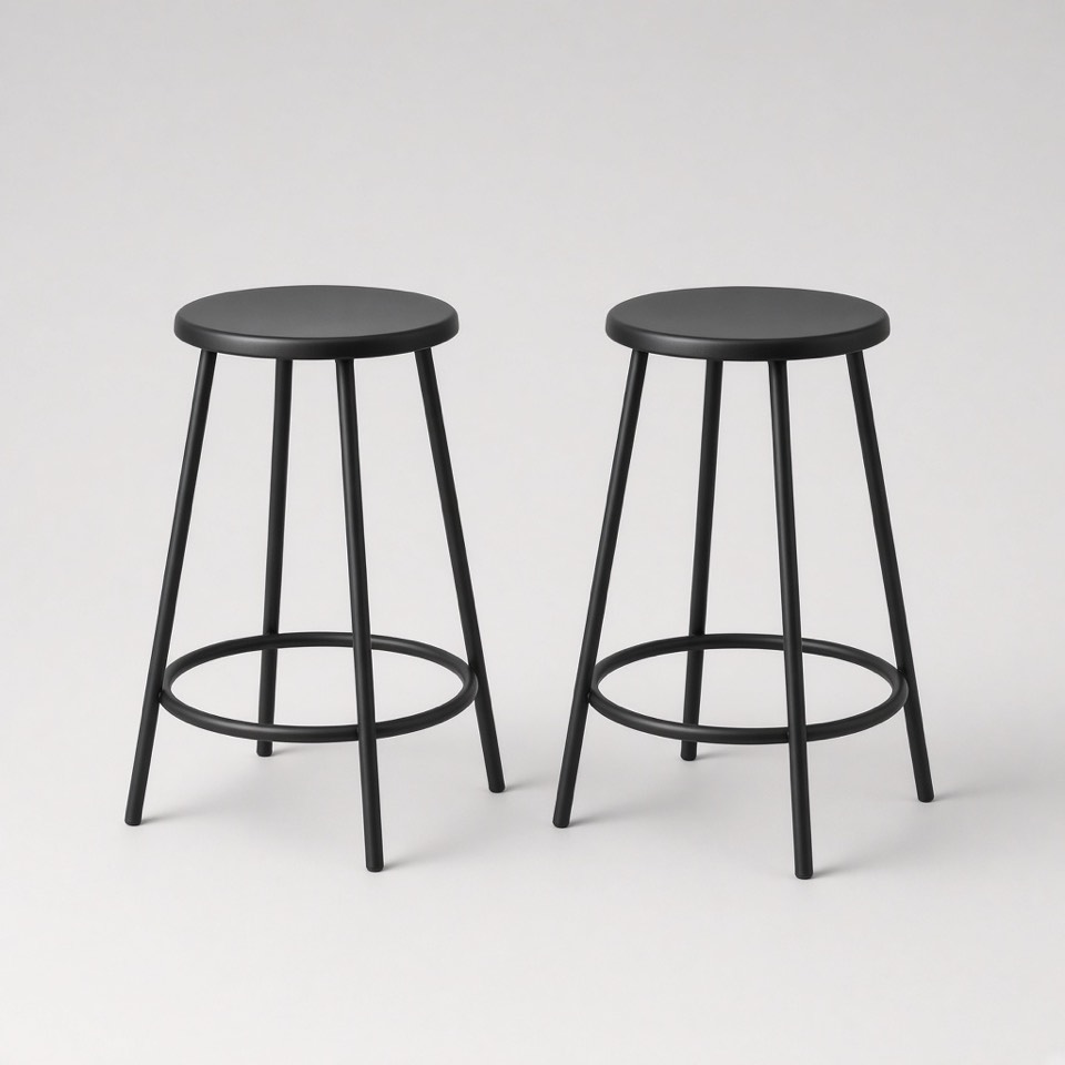Metal Cafe Stool Pair