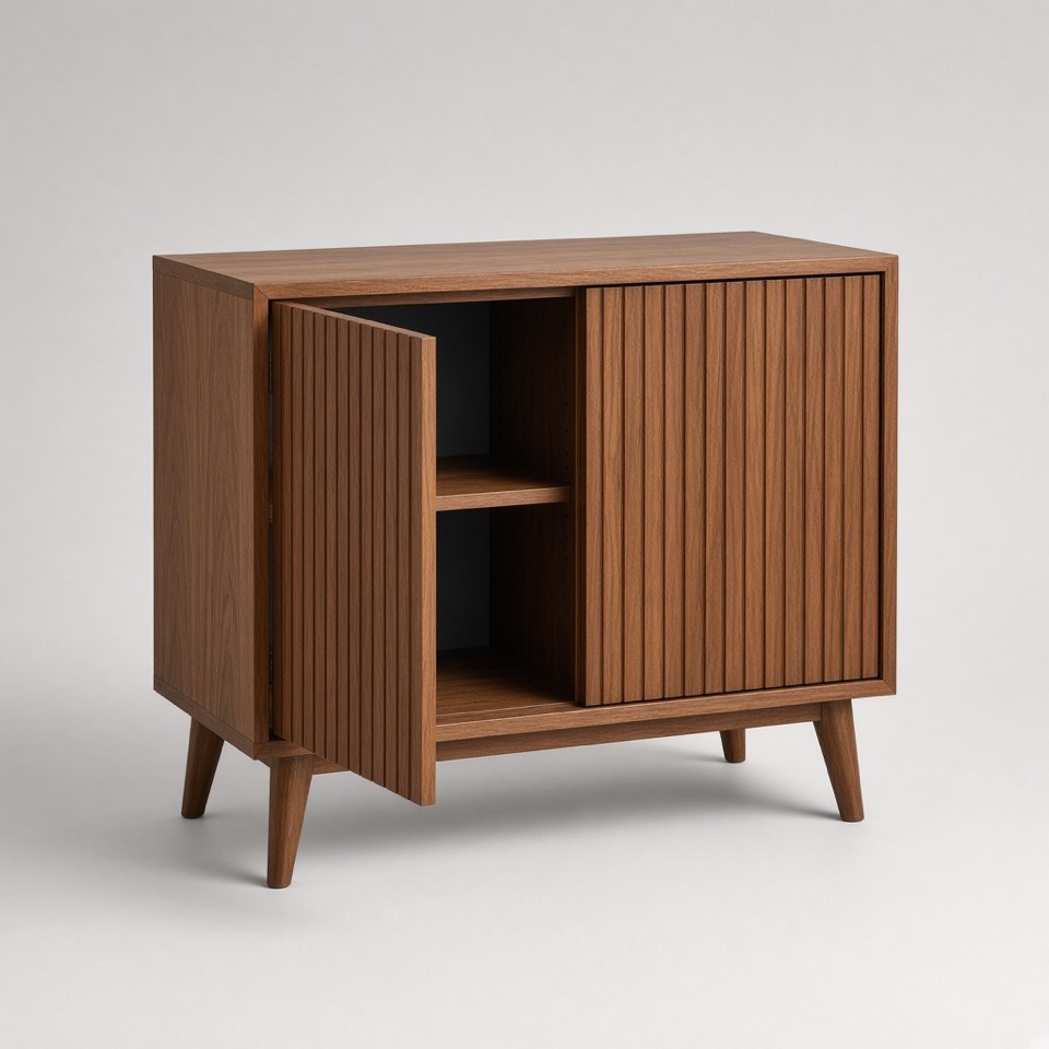 Ridged Media Cabinet