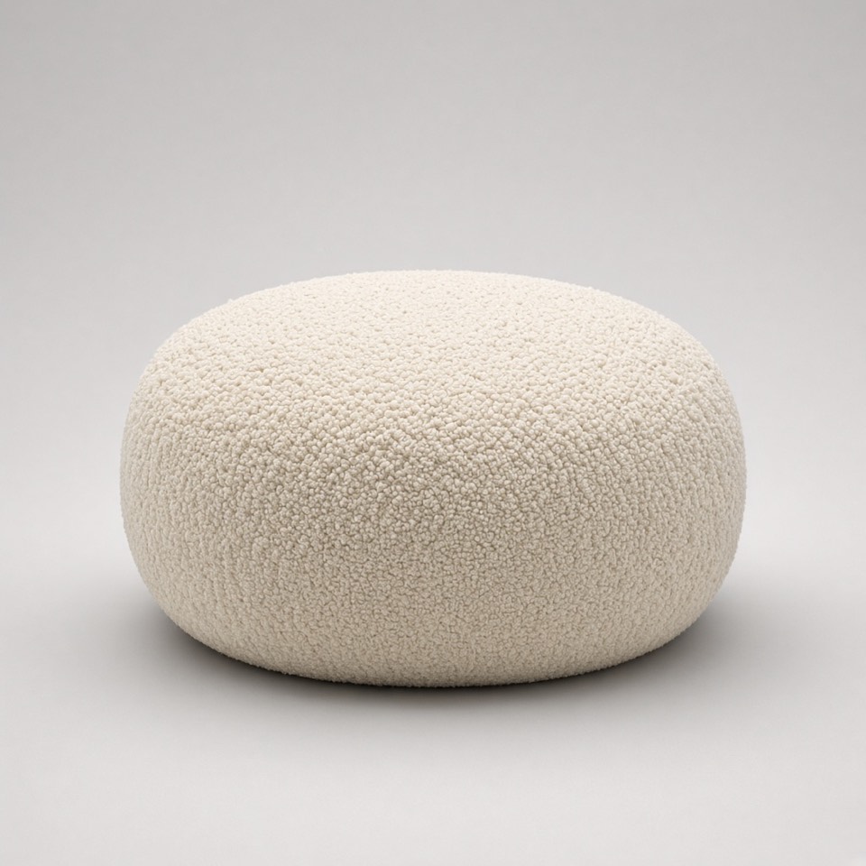 Round Boucle Pouf