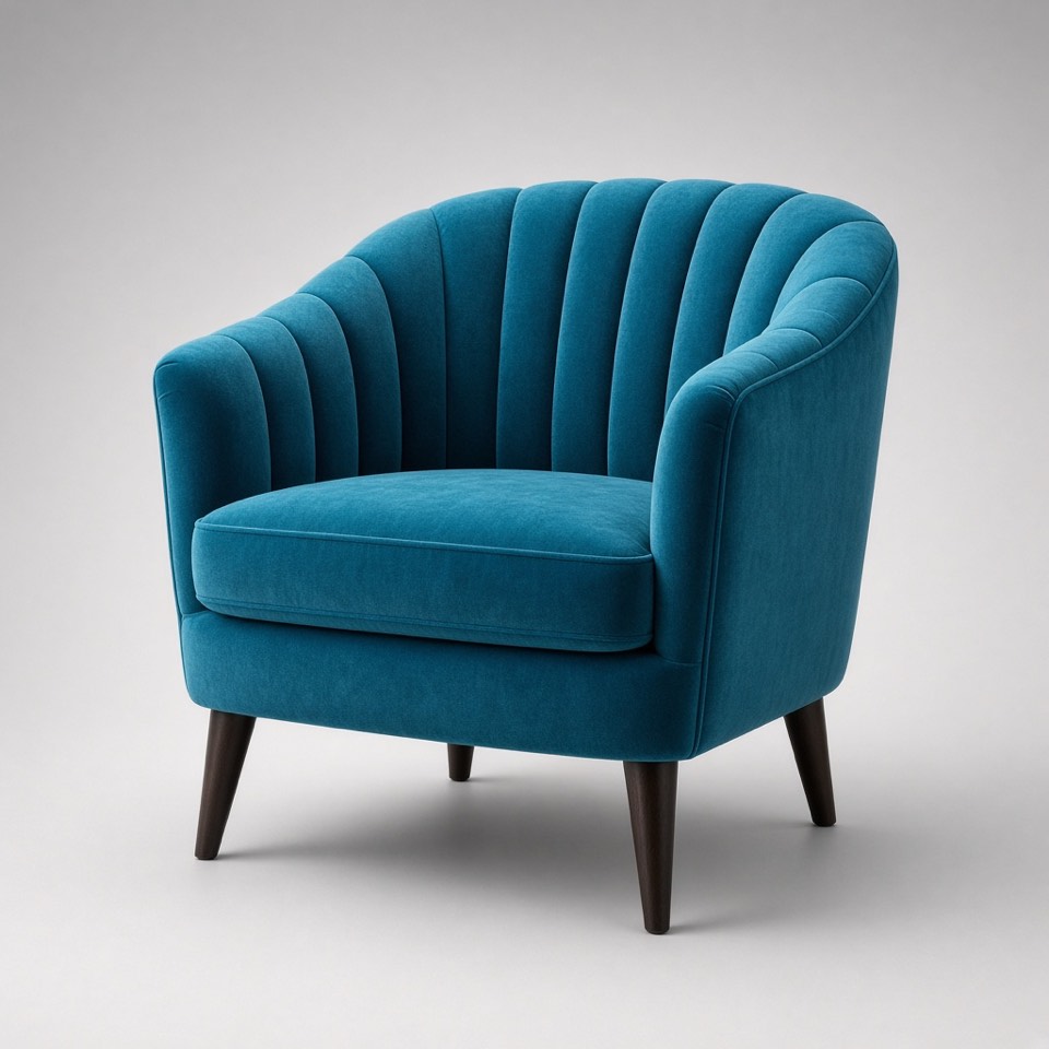 Teal Channel Chair